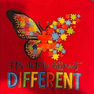 Autism Awareness adult  Shirt - Red 🧩